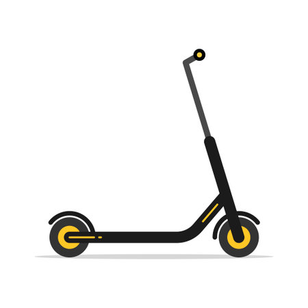 Electric scooter. Kick Scooter. Environmentally friendly means of transport. Flat style. Vector illustrationのイラスト素材