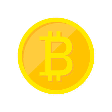 Golden bitcoin. BTC. Mining cryptocurrency. Banner on the theme of digital money. Vector illustrationのイラスト素材