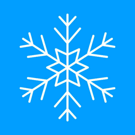 Snowflake icon. Winter or Christmas decoration elements. Vector illustrationのイラスト素材