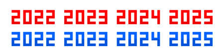 Happy New Year. New Year's greetings for 2022, 2023, 2024 and 2025. Minimalistic trend for branding, cover, postcard, banner. Vector illustrationのイラスト素材
