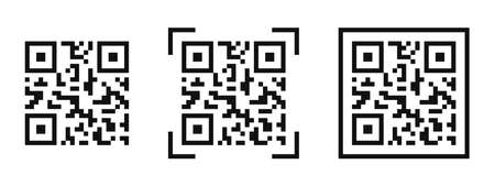 QR code. Qr code frame vector set. Code for scanning from a smartphone. QR code for mobile app,...