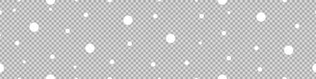 Falling snow. Seamless snowfall background. Christmas and New Year's snowflakes. Vector illustrationのイラスト素材