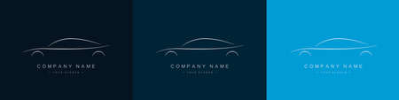 Car logos set. Automobile transport. Car company or business. Vector illustrationのイラスト素材