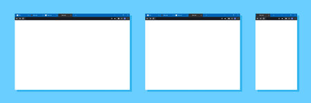 browser windows. internet search bar. Web pages vector template.のイラスト素材