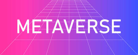metaverse. VR. Virtual reality and blockchain technology. new digital world. vector illustrationのイラスト素材