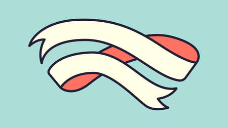 ribbon. vintage. retro style. Isolated old tape. vector illustrationのイラスト素材
