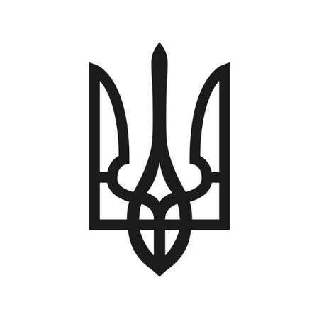 Emblem of Ukraine. Trident. National symbol of Ukraine. Vector illustrationのイラスト素材