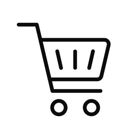 Cart. Shopping cart. Shopping in the store. Vector illustrationのイラスト素材