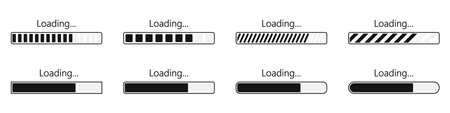 loading. download. progress concept. Loader icon set. vector illustrationのイラスト素材