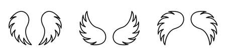 Angel wings. Wings icon isolated. vector illustrationのイラスト素材