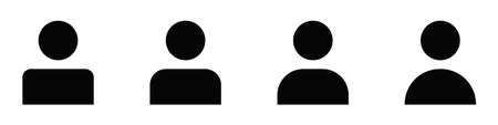 Profile icon. Avatar or user symbol. Human silhouette Vector illustrationのイラスト素材