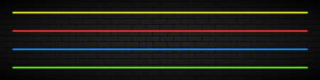 Horizontal neon lines. Vector illustrationのイラスト素材