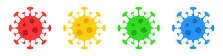 Virus icons set. Monkeypox. infectious disease. Outbreak of MPXV virus. Vector illustrationのイラスト素材