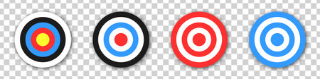 Target icons. A set of goals. Concept of strategy and business success. vector illustrationのイラスト素材
