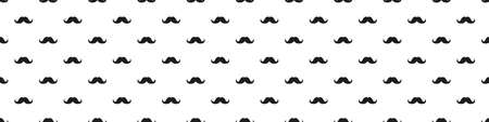 Seamless pattern with retro mustaches. Background with mustache on a white background. vector illustrationのイラスト素材