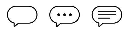 message icon set. Chat notifications. Speech bubbles. The concept of sms and online communication. vector illustrationのイラスト素材