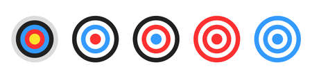 Target icons. A set of goals. Concept of strategy and business success. vector illustrationのイラスト素材