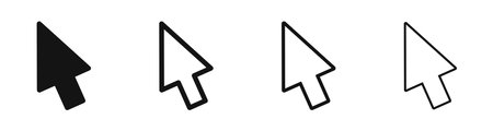 Cursor icons. computer mouse cursor. set of pointers. vector illustrationのイラスト素材