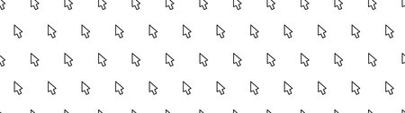 Cursor seamless background. Computer mouse arrows. Pointer icons. vector illustrationのイラスト素材