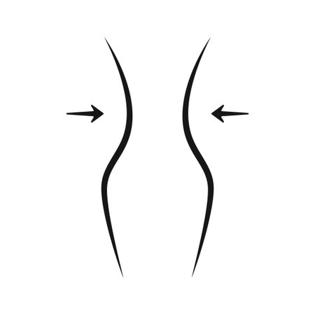 Thin waist icon. weight loss. Body slimming. vector illustration.のイラスト素材