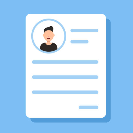 resume icon. flat style. Vector.のイラスト素材