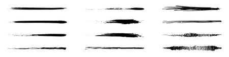 Set of brushes. Grunge and hand drawn brush. Ink or paint. Vector illustrationのイラスト素材