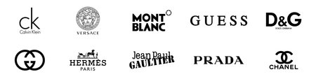 The most popular perfume brands in the world. Top 10. Set of . Calvin Klien, Versace, Mont Blanc, Guess. VINNITSA, UKRAINE - DECEMBER 17, 2022のeditorial素材