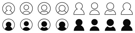 A set of user icons. Avatars of people. Vectorのイラスト素材
