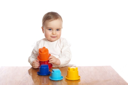 Little pretty child play toy on a table
