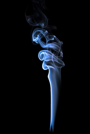 Smoke on the black isolated backgroundの写真素材