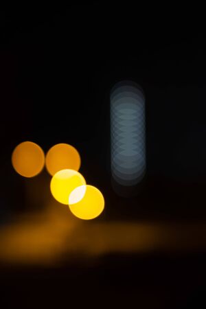 Abstract image of bokeh lights in the city.の写真素材