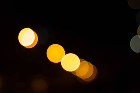 Abstract image of bokeh lights in the cityの写真素材