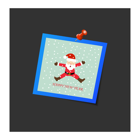 Happy New Year 2017 and Santa clausのイラスト素材