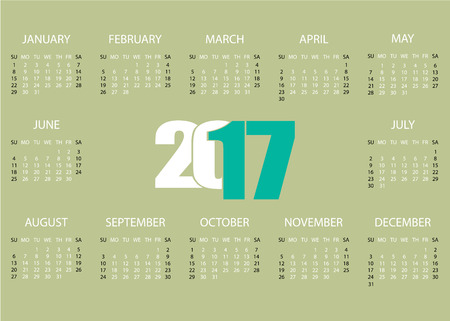 Calendar 2017のイラスト素材