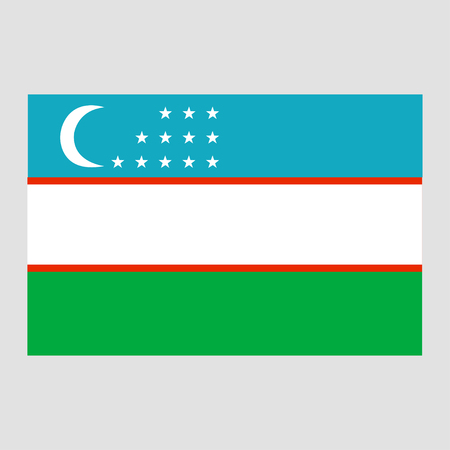 Flag of Uzbekistanのイラスト素材