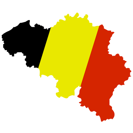 Territory of Belgium on a white backgroundのイラスト素材