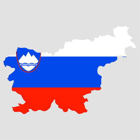 Territory of Slovenia on a backgroundのイラスト素材