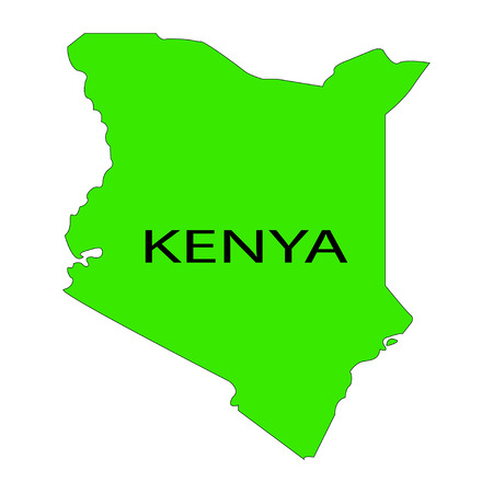 Territory of Kenya on a white backgroundのイラスト素材