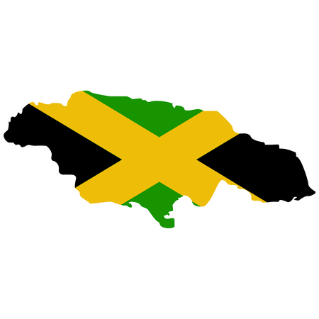 Territory of Jamaica on a white backgroundのイラスト素材