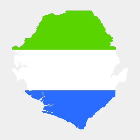 Territory and flag Sierra Leoneのイラスト素材