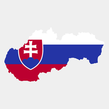 Territory and flag of Slovakiaのイラスト素材