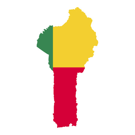 Territory and flag of Beninのイラスト素材