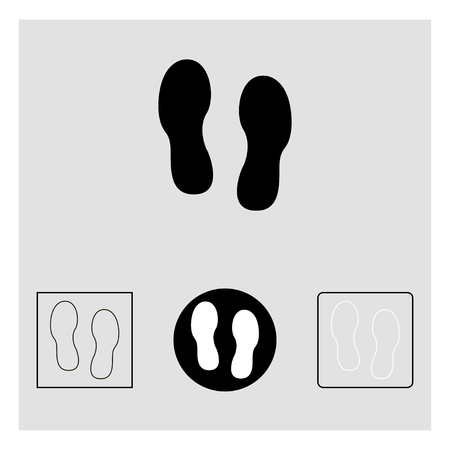 Footprint iconのイラスト素材