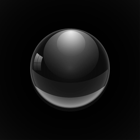Realistic Sphere on a black backgroundのイラスト素材
