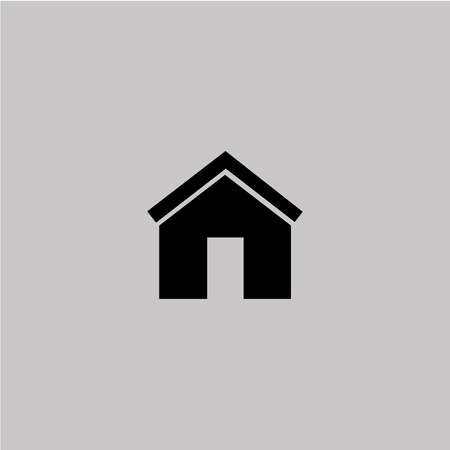Home symbol on the grey backgroundのイラスト素材