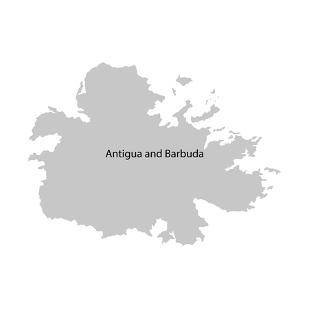 Territory of Antigua and Barbuda on a white backgroundのイラスト素材