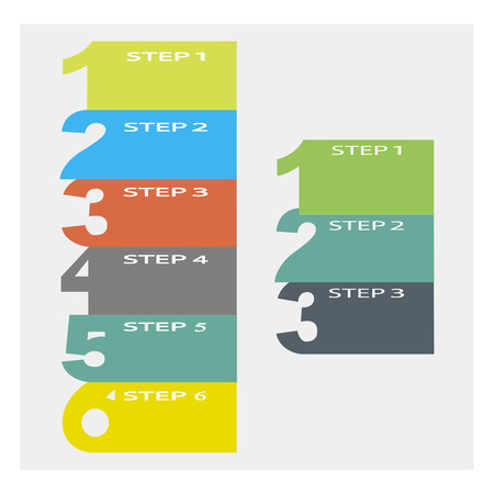 Infographics number options template on a grey backgroundのイラスト素材