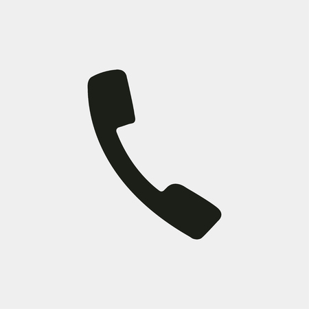 Telelephone icon on a grey backgroundのイラスト素材