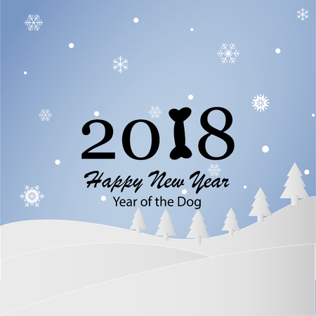 Happy New Year. 2018. Vector illustrationのイラスト素材