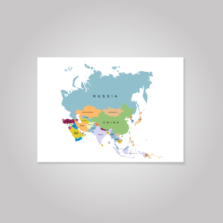 Territory of Asia. Vector illustrationのイラスト素材